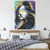 Rainbow Dream Canvas Print - Malerei Leinwanddruck (Insitu (Schlafzimmer))