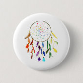 Rainbow Dream Catcher Button (Vorderseite)