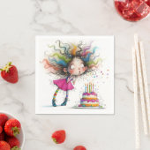 Rainbow Dreams Birthday Bliss Serviette (Beispiel)