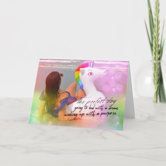 RAINBOW DREAMS Grußkarte Dankeskarte (Vorderseite)