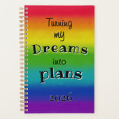 Rainbow Dreams into Plans Personal Planner Planer (Vorderseite)