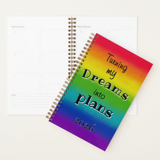 Rainbow Dreams into Plans Personal Planner Planer (Anzeige)