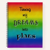 Rainbow Dreams plans Customize Notebook Journal Notizblock (Vorderseite)