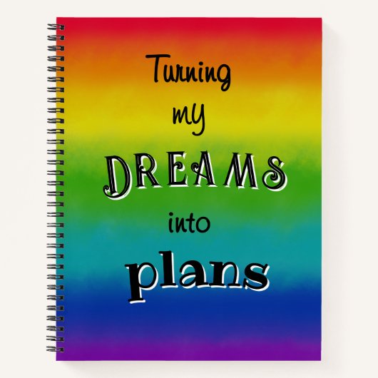 Rainbow Dreams plans Customize Notebook Journal Notizblock (Vorderseite)