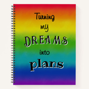 Rainbow Dreams plant benutzerdefiniertes Notizbuch