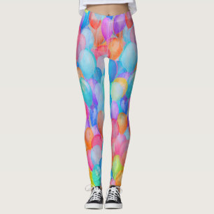 Rainbow Dreams: Watercolor Ballon Art Leggings