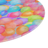 Rainbow Dreams: Watercolor Ballon Art Schneidebrett (Ecke)