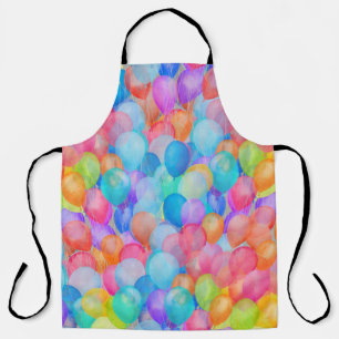 Rainbow Dreams: Watercolor Ballon Art Schürze