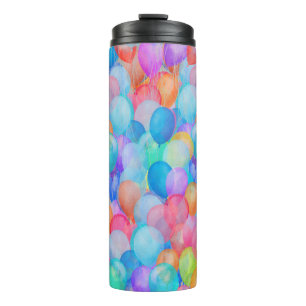 Rainbow Dreams: Watercolor Ballon Art Thermosbecher