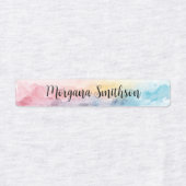 Rainbow Dreamy Abstrakte Pastelle Name Kalligrafie Etiketten (Design 1)