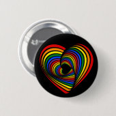 Rainbow Drehung Herz Button (Vorne & Hinten)