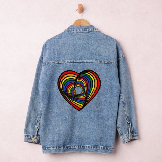 Rainbow Drehung Herz Jeansjacke (Hangar)