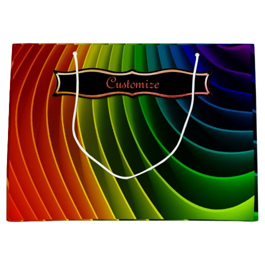 Rainbow Drehung Largre Gift Bag Große Geschenktüte (Vorderseite)