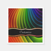 Rainbow Drehung Party Napkins Serviette (Vorderseite)