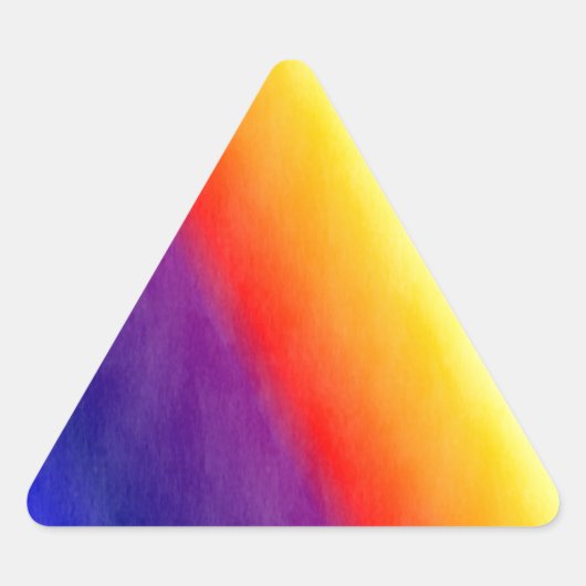 Rainbow Dreieckiger Aufkleber (Vorderseite)