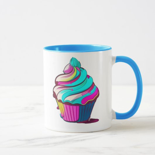 Rainbow Drip Cupcake Tasse (Rechts)
