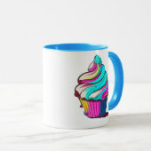 Rainbow Drip Cupcake Tasse (VorderseiteRechts)