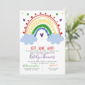 Rainbow Drive by Baby Shower Einladung (Stehend Vorderseite)