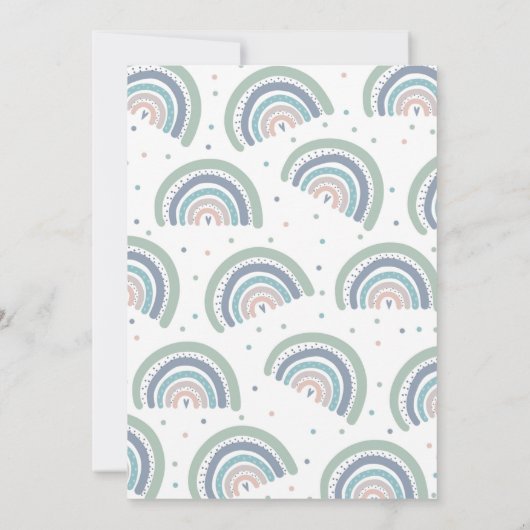 Rainbow Drive by Baby Showmute Tones Rainbow Einladung (Rückseite)