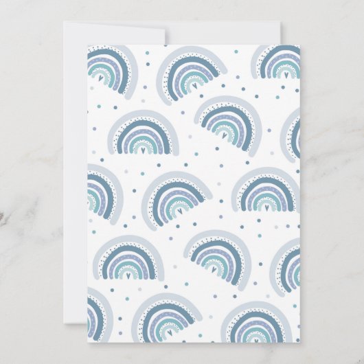 Rainbow Drive by Baby Showmute Tones Rainbow Einladung (Rückseite)