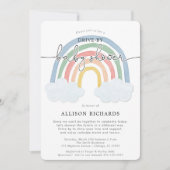 Rainbow-Drive-by-Drive durch Babydusche Einladung (Vorderseite)