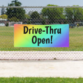 Rainbow Drive-Thru Open! Banner (Insitu)