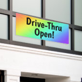 Rainbow Drive-Thru Open! Banner (Äußeres Gebäude)