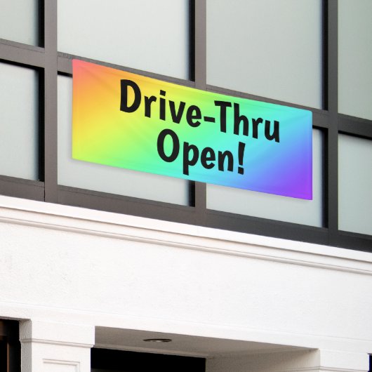 Rainbow Drive-Thru Open! Banner (Äußeres Gebäude)