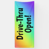 Rainbow Drive-Thru Open! Banner (Vertikal)