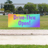 Rainbow Drive-Thru Open! Banner (Insitu)