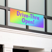 Rainbow Drive-Thru Open! Banner (Äußeres Gebäude)