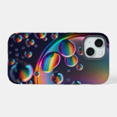 Rainbow Droplet iPhone Case 15 Hülle (Rückseite (Horizontal))
