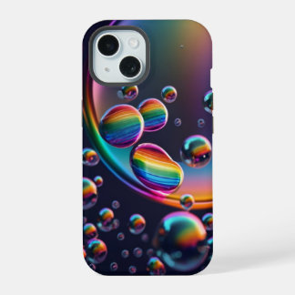 Rainbow Droplet iPhone Case 15 Hülle