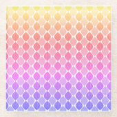 Rainbow Drops Muster Boho Glasuntersetzer (Vorderseite)