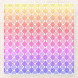 Rainbow Drops Muster Boho Glasuntersetzer