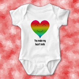 Rainbow, du bringst mein Herz zum Lächeln Baby Strampler