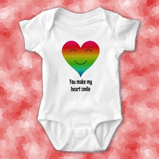 Rainbow, du bringst mein Herz zum Lächeln Baby Strampler