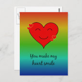 Rainbow, du bringst mein Herz zum Lächeln Postkarte (Vorne/Hinten)