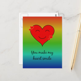 Rainbow, du bringst mein Herz zum Lächeln Postkarte