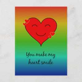 Rainbow, du bringst mein Herz zum Lächeln Postkarte