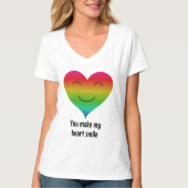 Rainbow, du bringst mein Herz zum Lächeln T-Shirt (Vorderseite)