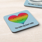 Rainbow, du bringst mein Herz zum Lächeln Untersetzer (Linke Seite)