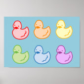 Rainbow Duckies Poster (Vorne)