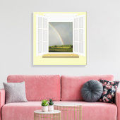 Rainbow durch Fenster Leinwanddruck (Insitu (Wohnzimmer))