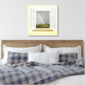 Rainbow durch Fenster Leinwanddruck (Insitu (Schlafzimmer))