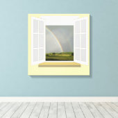 Rainbow durch Fenster Leinwanddruck (Insitu (Holzboden))