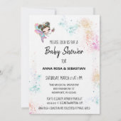 *~* Rainbow Dust Fairy Baby Girl Showeinladung Einladung (Rückseite)