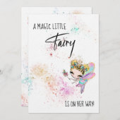 *~* Rainbow Dust Fairy Baby Shower Einladung (Vorne/Hinten)