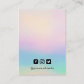 Rainbow-Earring-Display-Karte Visitenkarte (Rückseite)