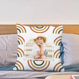 Rainbow Earth Tones Foto Kissen